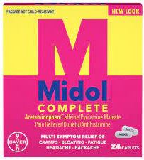 midol ingredients prescription medication for the relief of menstrual cramps, muscle pain and fatigue in women