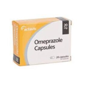 Omeprazole medication known as a proton pump inhibitor (PPI) that reduces stomach acid production